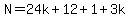 N=24k%2B12%2B1%2B3k