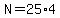 N=25%2A4