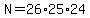 N=26%2A25%2A24