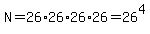 N=26%2A26%2A26%2A26=26%5E4