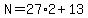 N=27%2A2%2B13