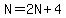 N=2N%2B4