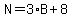 N=3%2AB%2B8