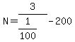 N=3%2F%281%2F100%29-200