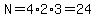 N=4%2A2%2A3=24