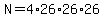N=4%2A26%2A26%2A26