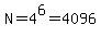 N=4%5E6=4096