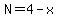N=4-x