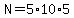 N=5%2A10%2A5