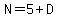 N=5%2BD