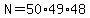N=50%2A49%2A48