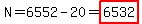 N=6552-20=highlight%286532%29