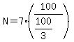 N=7%28100%2F%28100%2F3%29%29