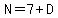N=7%2BD