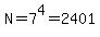N=7%5E4=2401