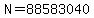 N=88583040