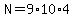N=9%2A10%2A4