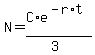 N=C%2F%283%29%2Ae%5E%28-r%2At%29+