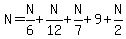 N=N%2F6%2BN%2F12%2BN%2F7%2B9%2BN%2F2