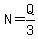N=Q%2F3