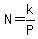 N=k%2FP