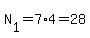 N%5B1%5D=7%2A4=28