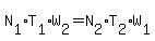 N%5B1%5D+%2A+T%5B1%5D+%2A+W%5B2%5D+=N%5B2%5D%2AT%5B2%5D%2AW%5B1%5D
