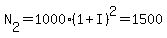 N%5B2%5D=1000%2A%281%2BI%29%5E2=1500