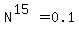 N%5E%2815%29=0.1