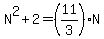 N%5E2%2B2=%2811%2F3%29N