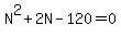 N%5E2%2B2N-120=0