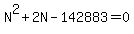 N%5E2%2B2N-142883=0