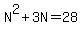 N%5E2%2B3N=28