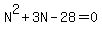 N%5E2%2B3N-28=0