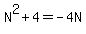 N%5E2%2B4=-4N