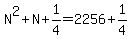 N%5E2%2BN%2B1%2F4=2256%2B1%2F4