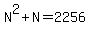 N%5E2%2BN=2256