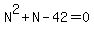 N%5E2%2BN-42=0