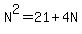 N%5E2=21%2B4N