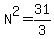 N%5E2=31%2F3
