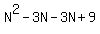 N%5E2+-+3N+-+3N+%2B+9