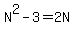 N%5E2-3=2N