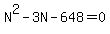N%5E2-3N-+648=0