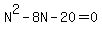 N%5E2-8N-20=0