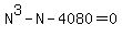N%5E3-N-4080=0
