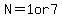 N+=+1++or++7