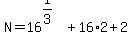 N+=+16%5E%281%2F3%29+%2B+16%2A2+%2B+2