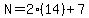 N+=+2%2814%29%2B7