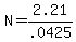 N+=+2.21%2F.0425