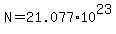 N+=+21.077%2A10%5E23